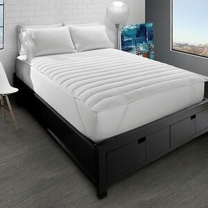 Ella Jayne Big & Soft Quilted Fiber Cal King Mattress Pad White 72X84 NIB